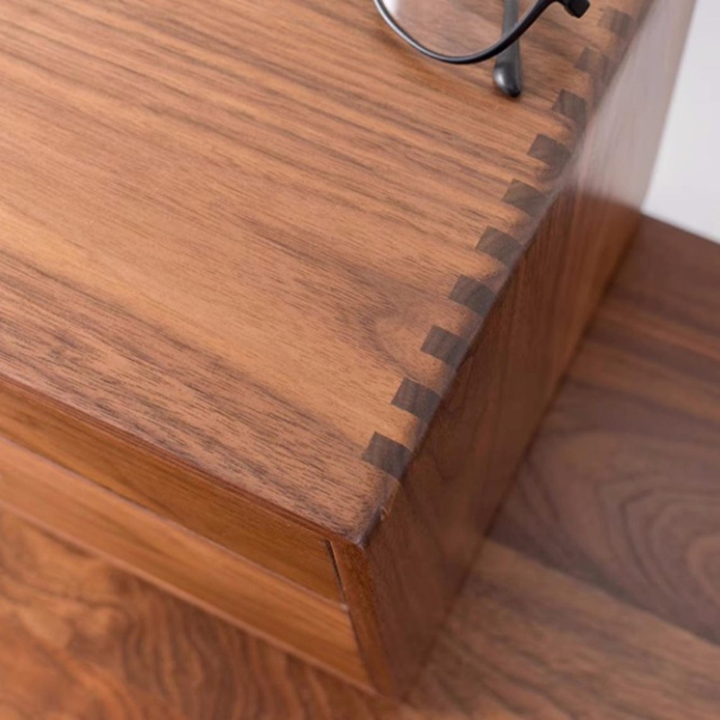 Wooden 2-Layer Desktop Storage Box with Drawer for Office Documents